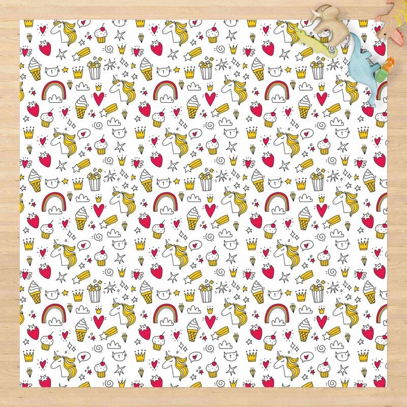 Bilderwelten - Alfombras vinílicas - Unicorns And Sweets In Yellow And Red - Cuadrado 1:1 Dimensión LxA: 120cm x 120cm
Bilderwelten - Alfombras vinílicas - Unicorns And Sweets In Yellow And Red - Cuadrado 1:1 Dimensión LxA: 120cm x 120cm