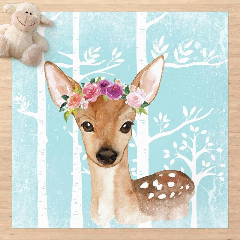 Alfombras vinílicas - Watercolour Deer Turquoise - Cuadrado 1:1 Dimensión LxA: 100cm x 100cm
Alfombras vinílicas - Watercolour Deer Turquoise - Cuadrado 1:1 Dimensión LxA: 100cm x 100cm