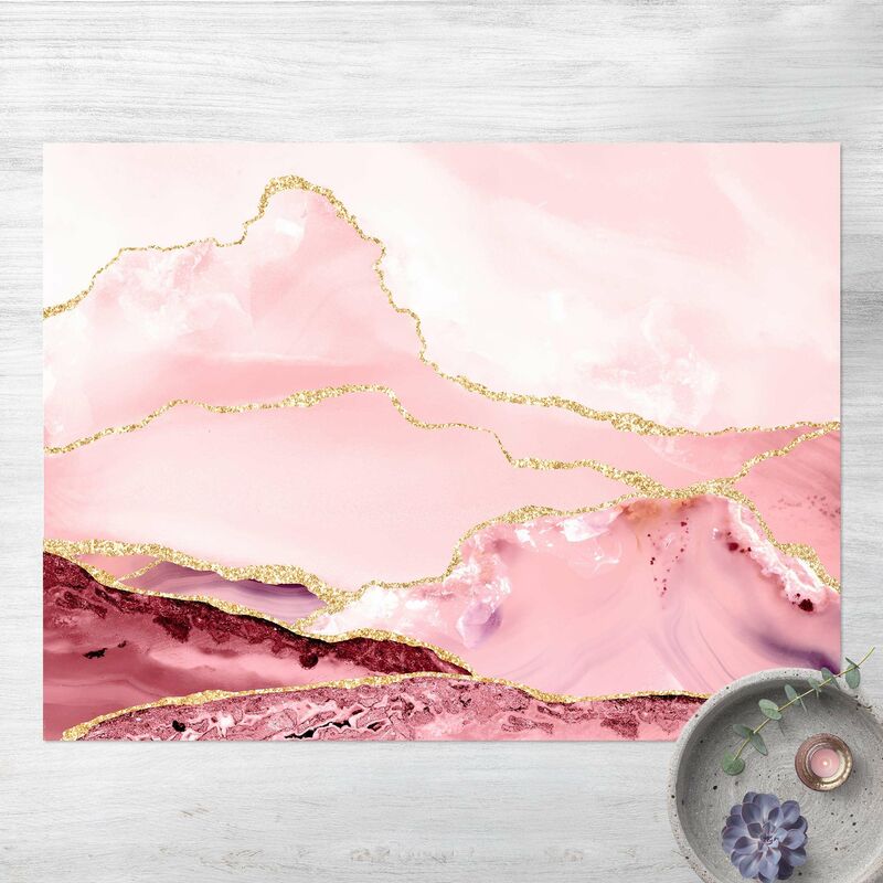 Alfombras vinílicas - Abstract Mountains Pink With Golden Lines - Apaisado 3:4 Dimensión LxA: 90cm x 120cm
Alfombras vinílicas - Abstract Mountains Pink With Golden Lines - Apaisado 3:4 Dimensión LxA: 90cm x 120cm