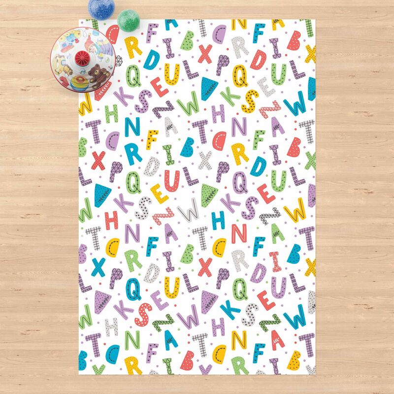 Alfombras vinílicas - Alphabet With Hearts And Dots In Colourful - Alto 3:2 Dimensión LxA: 60cm x 40cm
Alfombras vinílicas - Alphabet With Hearts And Dots In Colourful - Alto 3:2 Dimensión LxA: 60cm x 40cm