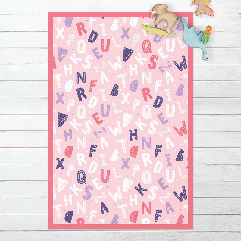 Alfombras vinílicas - Alphabet With Hearts And Dots In Light Pink With Frame - Alto 3:2 Dimensión LxA: 60cm x 40cm
Alfombras vinílicas - Alphabet With Hearts And Dots In Light Pink With Frame - Alto 3:2 Dimensión LxA: 60cm x 40cm