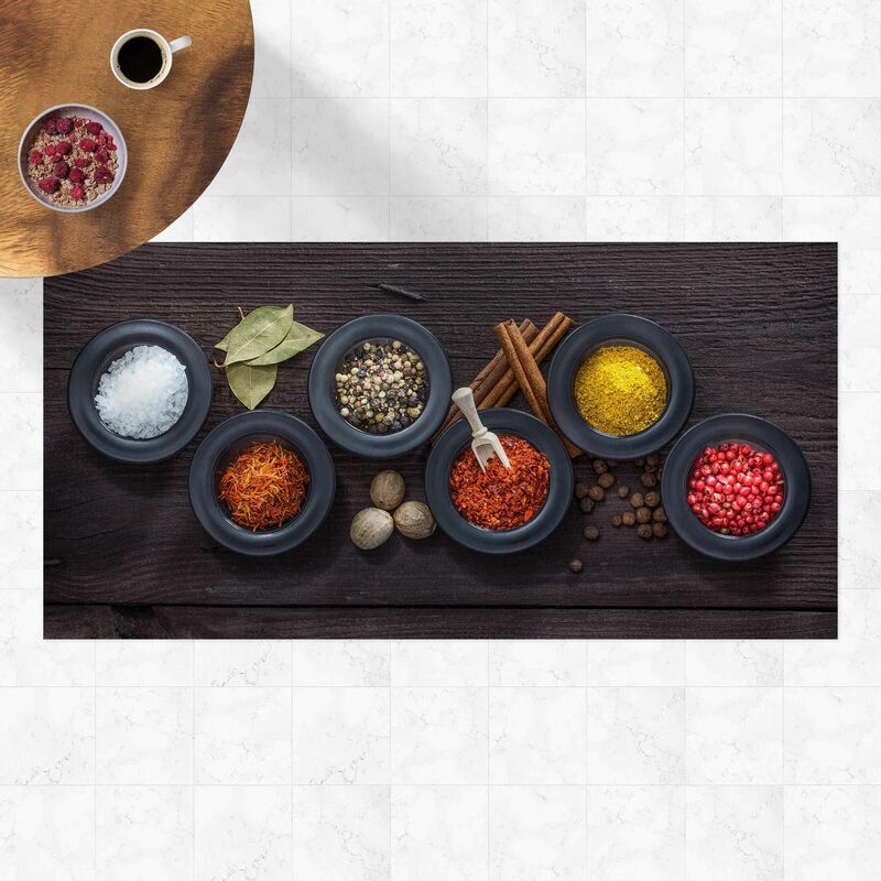 Alfombras vinílicas - Black Bowls with Spices - Apaisado 1:2 Dimensión LxA: 130cm x 260cm
Alfombras vinílicas - Black Bowls with Spices - Apaisado 1:2 Dimensión LxA: 130cm x 260cm
