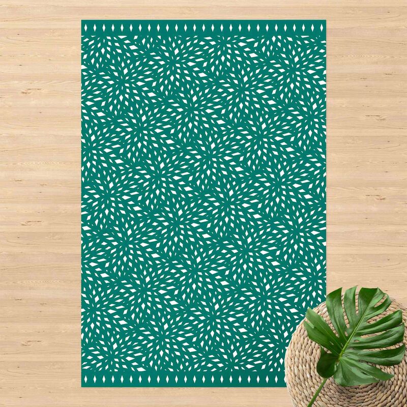 Alfombras vinílicas - Bluish Green Angular Flowers With Stripes - Alto 3:2 Dimensión LxA: 210cm x 140cm
Alfombras vinílicas - Bluish Green Angular Flowers With Stripes - Alto 3:2 Dimensión LxA: 210cm x 140cm