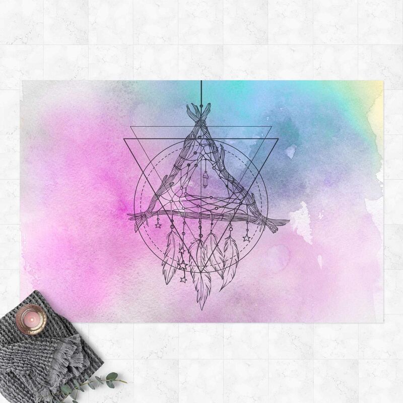 Alfombras vinílicas - Boho Dream Catcher Watercolour - Apaisado 2:3 Dimensión LxA: 100cm x 150cm
Alfombras vinílicas - Boho Dream Catcher Watercolour - Apaisado 2:3 Dimensión LxA: 100cm x 150cm
