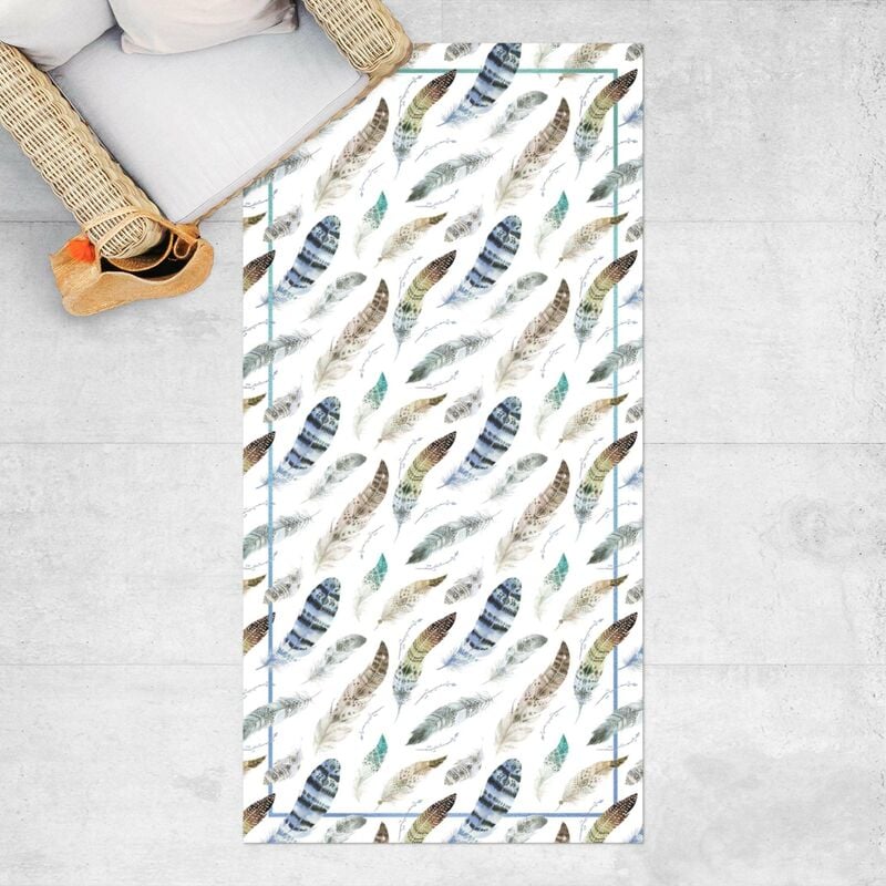 Bilderwelten - Alfombras vinílicas - Boho Watercolour Feathers In Earthy Colours With Frame - Alto 2:1 Dimensión LxA: 220cm x 110cm
Bilderwelten - Alfombras vinílicas - Boho Watercolour Feathers In Earthy Colours With Frame - Alto 2:1 Dimensión LxA: 220cm x 110cm