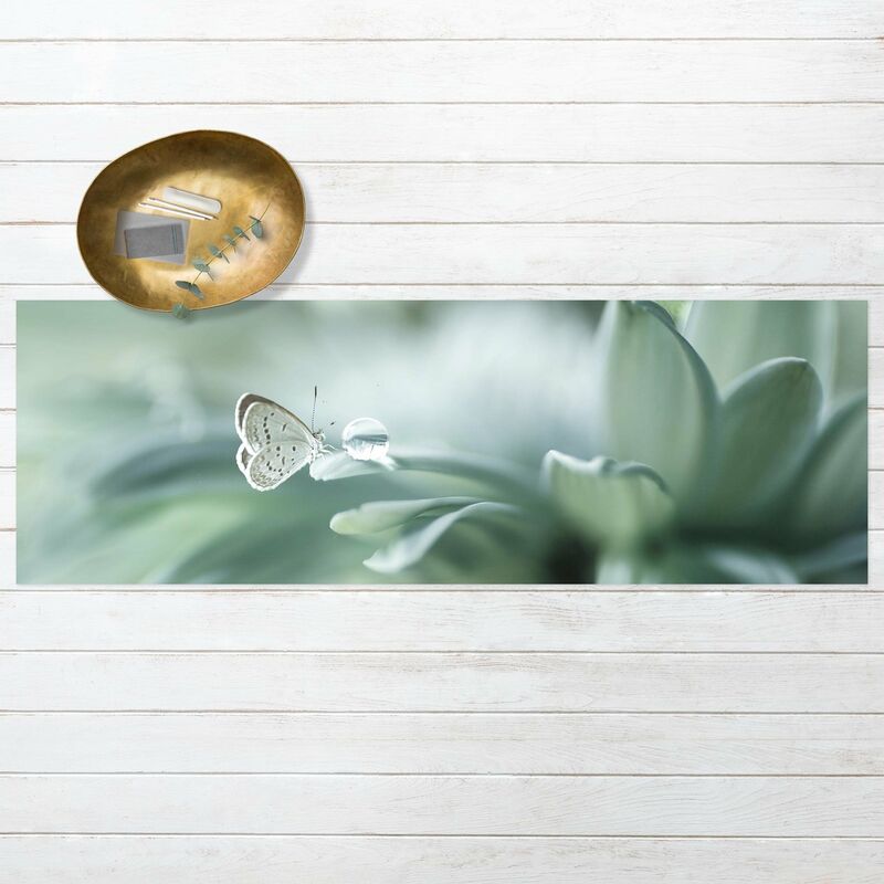 Alfombras vinílicas - Butterfly And Dewtrops In Pastel Green - Panorama Formato apaisado Dimensión LxA: 70cm x 210cm
Alfombras vinílicas - Butterfly And Dewtrops In Pastel Green - Panorama Formato apaisado Dimensión LxA: 70cm x 210cm