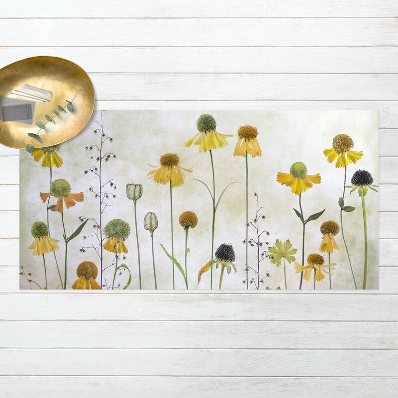 Alfombras vinílicas - Delicate Helenium Flowers - Apaisado 1:2 Dimensión LxA: 70cm x 140cm
Alfombras vinílicas - Delicate Helenium Flowers - Apaisado 1:2 Dimensión LxA: 70cm x 140cm