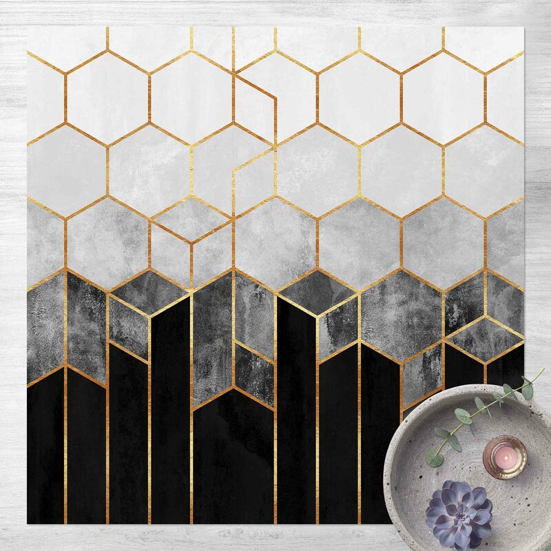 Bilderwelten - Alfombras vinílicas - Elisabeth Fredriksson - Golden Hexagons Black And White - Cuadrado 1:1 Dimensión LxA: 100cm x 100cm
Bilderwelten - Alfombras vinílicas - Elisabeth Fredriksson - Golden Hexagons Black And White - Cuadrado 1:1 Dimensión LxA: 100cm x 100cm