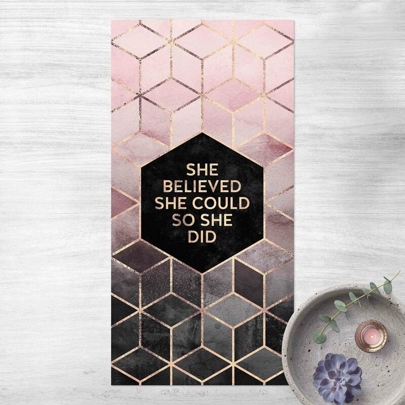 Bilderwelten - Alfombras vinílicas - Elisabeth Fredriksson - She Believed She Could Rosé Gold - Alto 2:1 Dimensión LxA: 200cm x 100cm
Bilderwelten - Alfombras vinílicas - Elisabeth Fredriksson - She Believed She Could Rosé Gold - Alto 2:1 Dimensión LxA: 200cm x 100cm