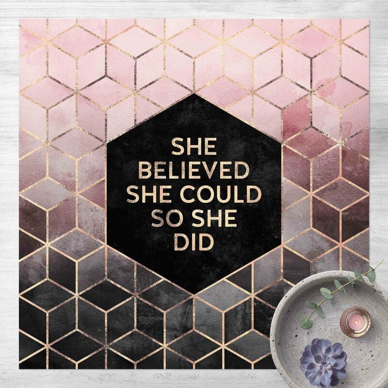Bilderwelten - Alfombras vinílicas - Elisabeth Fredriksson - She Believed She Could Rosé Gold - Cuadrado 1:1 Dimensión LxA: 140cm x 140cm
Bilderwelten - Alfombras vinílicas - Elisabeth Fredriksson - She Believed She Could Rosé Gold - Cuadrado 1:1 Dimensión LxA: 140cm x 140cm