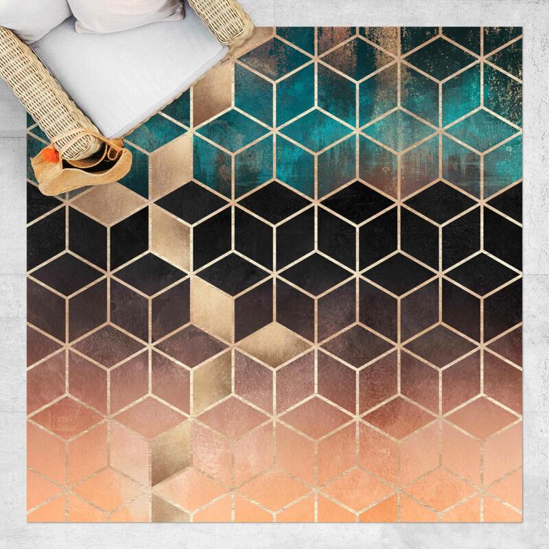 Bilderwelten - Alfombras vinílicas - Elisabeth Fredriksson - Turquoise Rosé Golden Geometry - Cuadrado 1:1 Dimensión LxA: 140cm x 140cm
Bilderwelten - Alfombras vinílicas - Elisabeth Fredriksson - Turquoise Rosé Golden Geometry - Cuadrado 1:1 Dimensión LxA: 140cm x 140cm