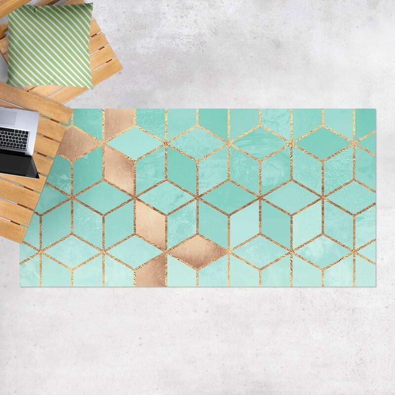 Alfombras vinílicas - Elisabeth Fredriksson - Turquoise White Golden Geometry - Apaisado 1:2 Dimensión LxA: 40cm x 80cm
Alfombras vinílicas - Elisabeth Fredriksson - Turquoise White Golden Geometry - Apaisado 1:2 Dimensión LxA: 40cm x 80cm
