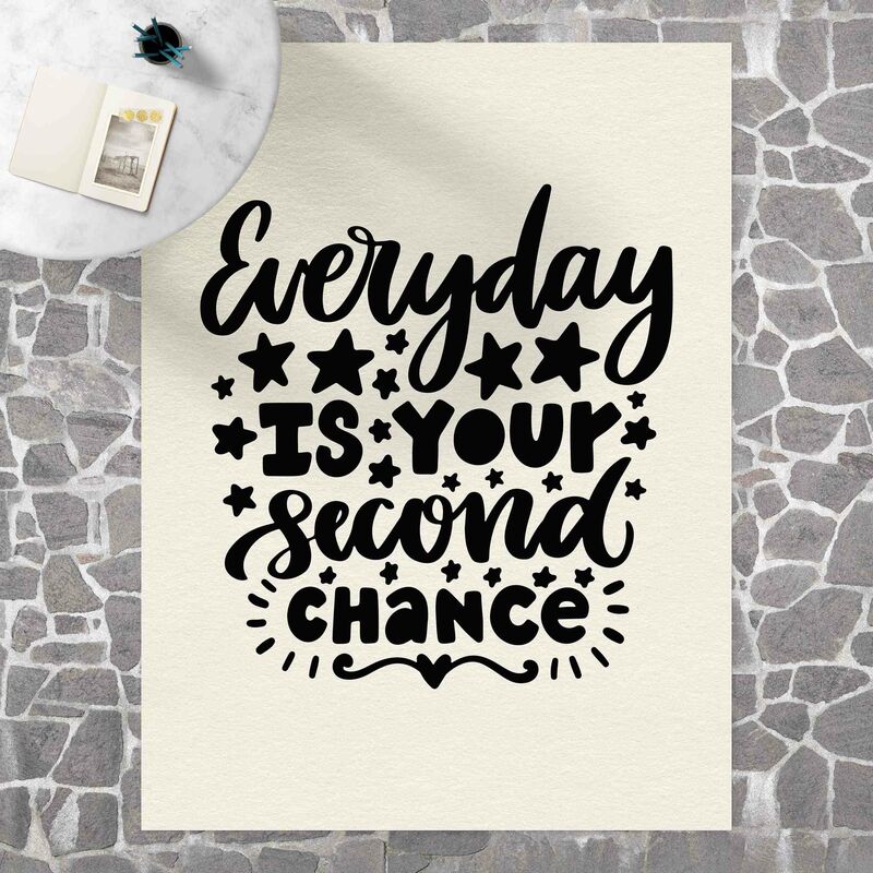 Alfombras vinílicas - Everyday is your second chance - Alto 4:3 Dimensión LxA: 80cm x 60cm
Alfombras vinílicas - Everyday is your second chance - Alto 4:3 Dimensión LxA: 80cm x 60cm