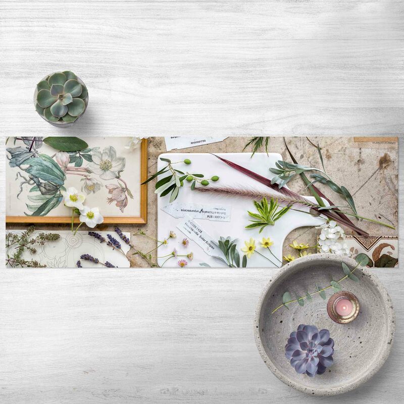 Alfombras vinílicas - Flowers And Garden Herbs Vintage - Panorama Formato apaisado Dimensión LxA: 40cm x 120cm
Alfombras vinílicas - Flowers And Garden Herbs Vintage - Panorama Formato apaisado Dimensión LxA: 40cm x 120cm