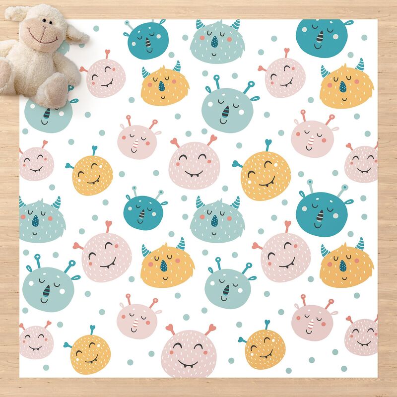 Alfombras vinílicas - Friendly Monster Faces With Dots - Cuadrado 1:1 Dimensión LxA: 80cm x 80cm
Alfombras vinílicas - Friendly Monster Faces With Dots - Cuadrado 1:1 Dimensión LxA: 80cm x 80cm