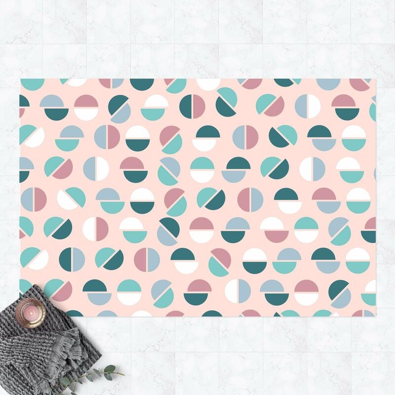 Alfombras vinílicas - Geometrical Pattern Semicircle In Pastell Colours - Apaisado 2:3 Dimensión LxA: 80cm x 120cm
Alfombras vinílicas - Geometrical Pattern Semicircle In Pastell Colours - Apaisado 2:3 Dimensión LxA: 80cm x 120cm