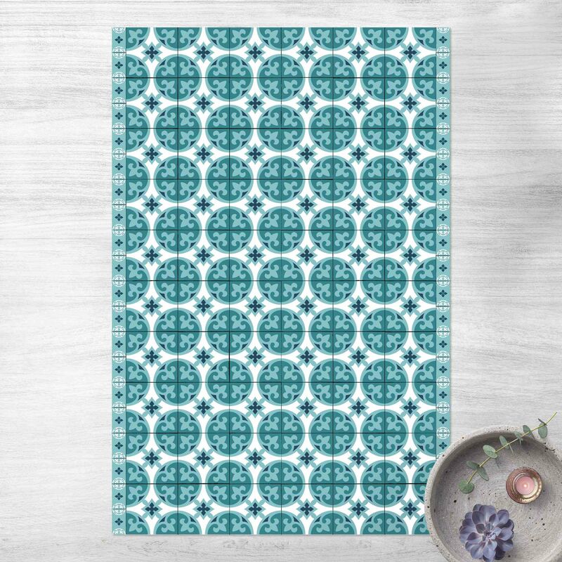 Alfombras vinílicas - Geometrical Tile Mix Circles Turquoise - Alto 3:2 Dimensión LxA: 120cm x 80cm
Alfombras vinílicas - Geometrical Tile Mix Circles Turquoise - Alto 3:2 Dimensión LxA: 120cm x 80cm