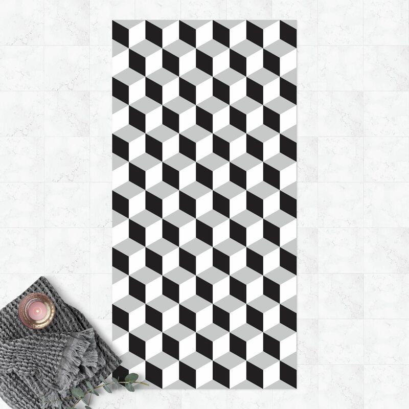 Alfombras vinílicas - Geometrical Tile Mix Cubes Black - Alto 2:1 Dimensión LxA: 140cm x 70cm
Alfombras vinílicas - Geometrical Tile Mix Cubes Black - Alto 2:1 Dimensión LxA: 140cm x 70cm