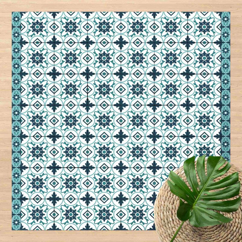 Alfombras vinílicas - Geometrical Tile Mix Flower Turquoise - Cuadrado 1:1 Dimensión LxA: 120cm x 120cm
Alfombras vinílicas - Geometrical Tile Mix Flower Turquoise - Cuadrado 1:1 Dimensión LxA: 120cm x 120cm