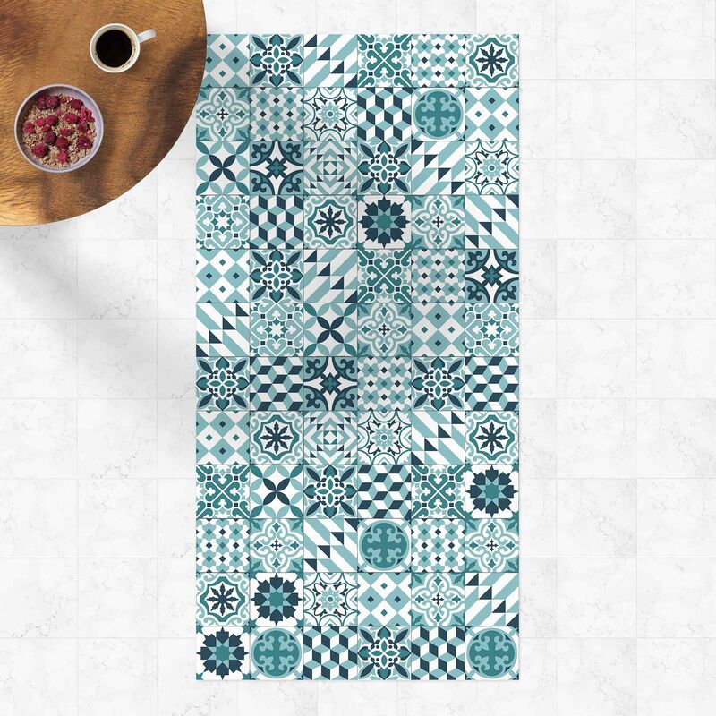 Alfombras vinílicas - Geometrical Tile Mix Turquoise - Alto 2:1 Dimensión LxA: 120cm x 60cm
Alfombras vinílicas - Geometrical Tile Mix Turquoise - Alto 2:1 Dimensión LxA: 120cm x 60cm