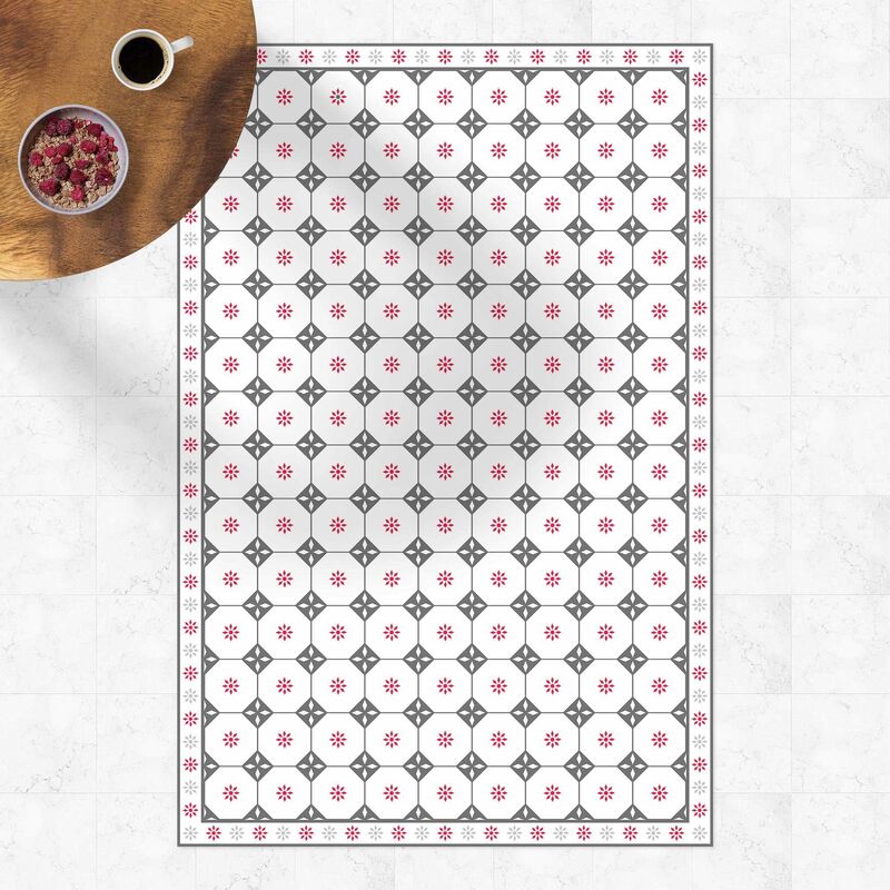 Alfombras vinílicas - Geometrical Tiles Cottage Grey Red With Border - Alto 3:2 Dimensión LxA: 120cm x 80cm
Alfombras vinílicas - Geometrical Tiles Cottage Grey Red With Border - Alto 3:2 Dimensión LxA: 120cm x 80cm