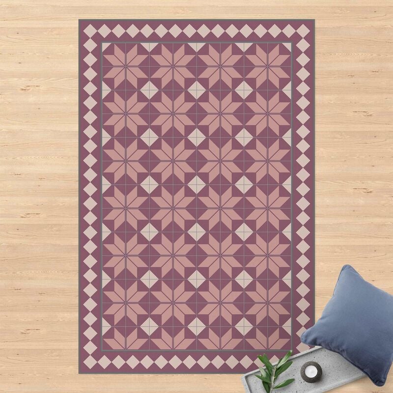 Alfombras vinílicas - Geometrical Tiles Star Flower Antique Pink With Border - Alto 3:2 Dimensión LxA: 180cm x 120cm
Alfombras vinílicas - Geometrical Tiles Star Flower Antique Pink With Border - Alto 3:2 Dimensión LxA: 180cm x 120cm