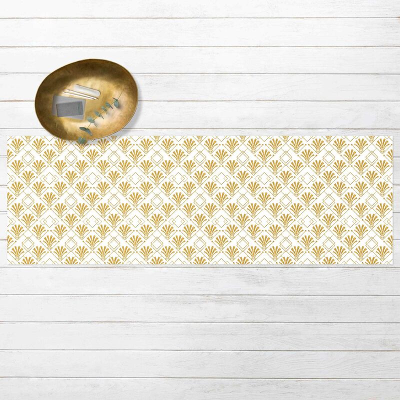 Alfombras vinílicas - Glitter Optic With Art Deco Pattern In Gold - Panorama Formato apaisado Dimensión LxA: 90cm x 270cm
Alfombras vinílicas - Glitter Optic With Art Deco Pattern In Gold - Panorama Formato apaisado Dimensión LxA: 90cm x 270cm
