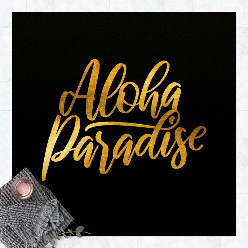 Alfombras vinílicas - Gold - Aloha Paradise On Black - Cuadrado 1:1 Dimensión LxA: 100cm x 100cm
Alfombras vinílicas - Gold - Aloha Paradise On Black - Cuadrado 1:1 Dimensión LxA: 100cm x 100cm