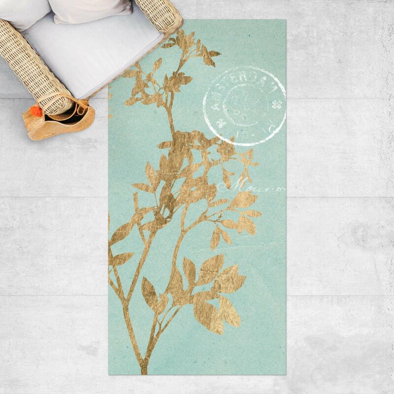 Alfombras vinílicas - Golden Leaves On Turquoise I - Alto 2:1 Dimensión LxA: 160cm x 80cm
Alfombras vinílicas - Golden Leaves On Turquoise I - Alto 2:1 Dimensión LxA: 160cm x 80cm