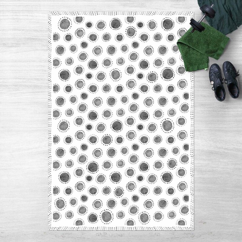 Alfombras vinílicas - Grey Watercolour Polka Dots Spots And Frame - Alto 3:2 Dimensión LxA: 60cm x 40cm
Alfombras vinílicas - Grey Watercolour Polka Dots Spots And Frame - Alto 3:2 Dimensión LxA: 60cm x 40cm