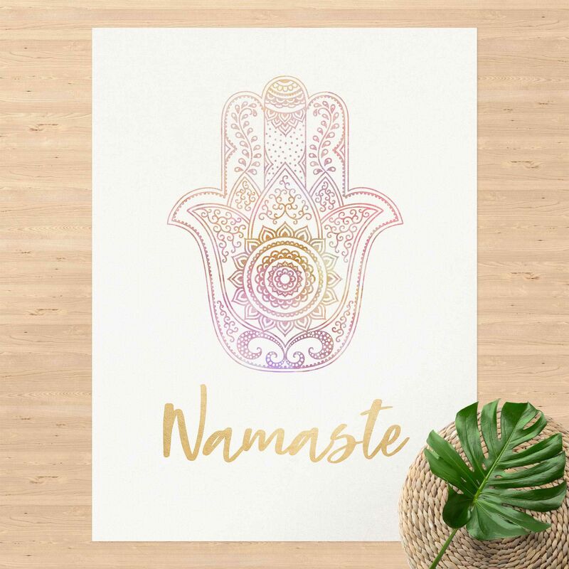 Alfombras vinílicas - Hamsa Hand Illustration Namaste Gold Light Pink - Alto 4:3 Dimensión LxA: 120cm x 90cm
Alfombras vinílicas - Hamsa Hand Illustration Namaste Gold Light Pink - Alto 4:3 Dimensión LxA: 120cm x 90cm