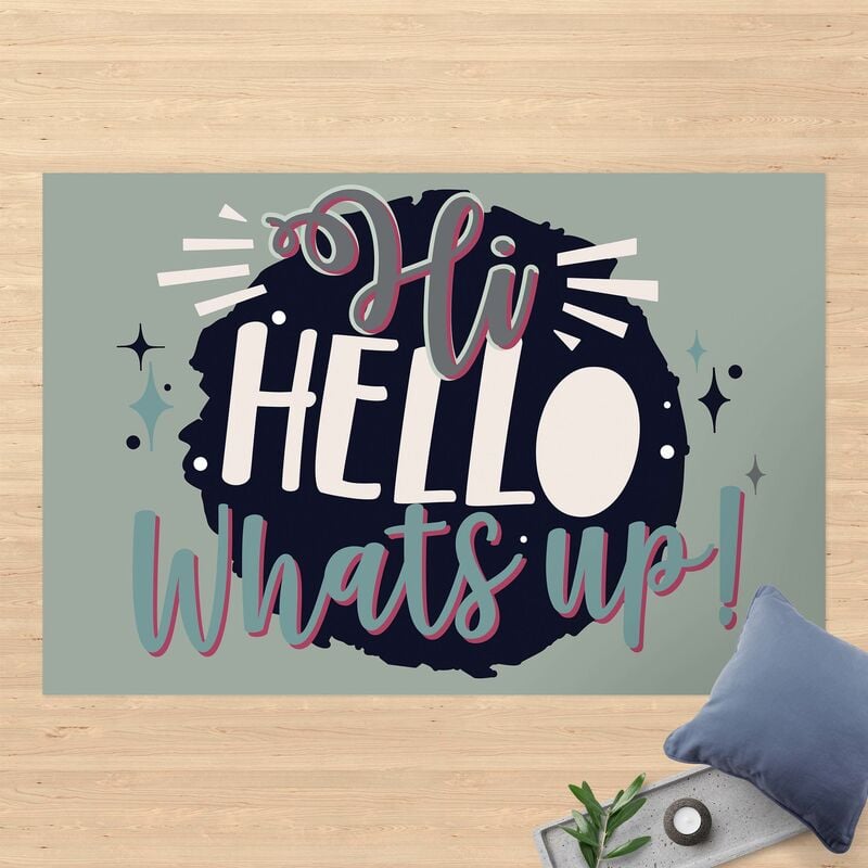 Alfombras vinílicas - Hi Hello Whatsup - Apaisado 2:3 Dimensión LxA: 100cm x 150cm
Alfombras vinílicas - Hi Hello Whatsup - Apaisado 2:3 Dimensión LxA: 100cm x 150cm