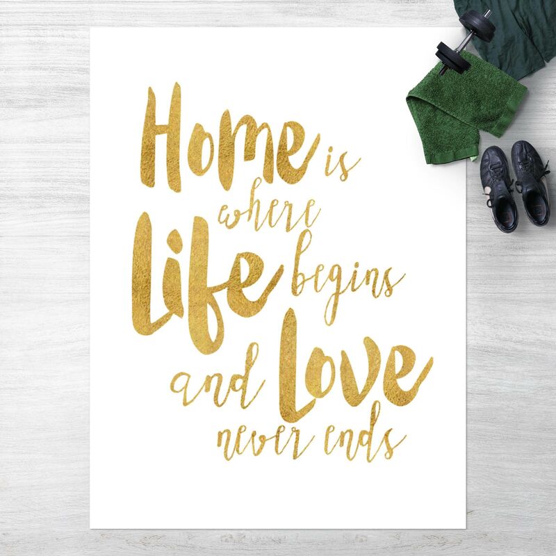 Alfombras vinílicas - Home Is Where Life Begins Gold - Alto 4:3 Dimensión LxA: 180cm x 135cm
Alfombras vinílicas - Home Is Where Life Begins Gold - Alto 4:3 Dimensión LxA: 180cm x 135cm