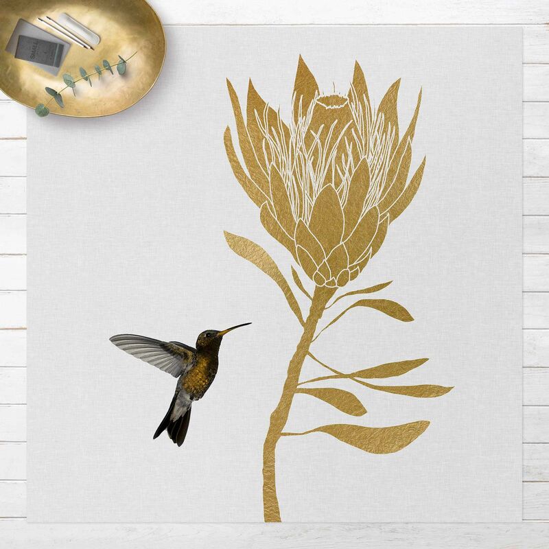 Alfombras vinílicas - Hummingbird And Tropical Golden Blossom - Cuadrado 1:1 Dimensión LxA: 120cm x 120cm
Alfombras vinílicas - Hummingbird And Tropical Golden Blossom - Cuadrado 1:1 Dimensión LxA: 120cm x 120cm