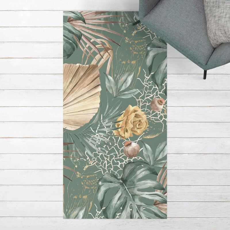 Alfombras vinílicas - Large Leaves With Roses In Front Of Green - Alto 2:1 Dimensión LxA: 280cm x 140cm
Alfombras vinílicas - Large Leaves With Roses In Front Of Green - Alto 2:1 Dimensión LxA: 280cm x 140cm