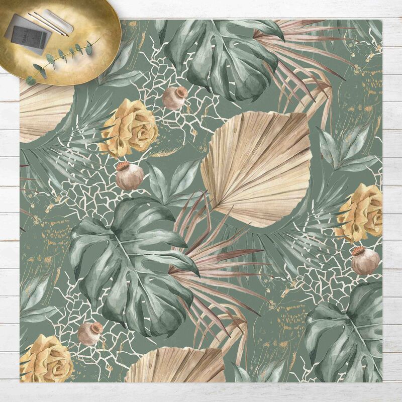 Bilderwelten - Alfombras vinílicas - Large Leaves With Roses In Front Of Green - Cuadrado 1:1 Dimensión LxA: 140cm x 140cm
Bilderwelten - Alfombras vinílicas - Large Leaves With Roses In Front Of Green - Cuadrado 1:1 Dimensión LxA: 140cm x 140cm