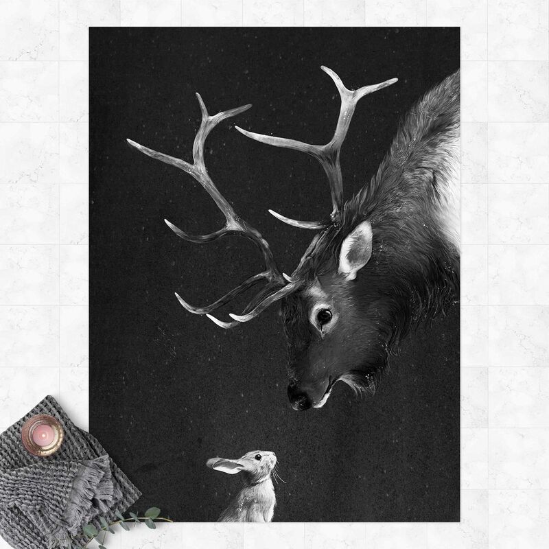 Alfombras vinílicas - Laura Graves - Illustration Deer And Rabbit Black And White Drawing - Alto 4:3 Dimensión LxA: 60cm x 45cm
Alfombras vinílicas - Laura Graves - Illustration Deer And Rabbit Black And White Drawing - Alto 4:3 Dimensión LxA: 60cm x 45cm