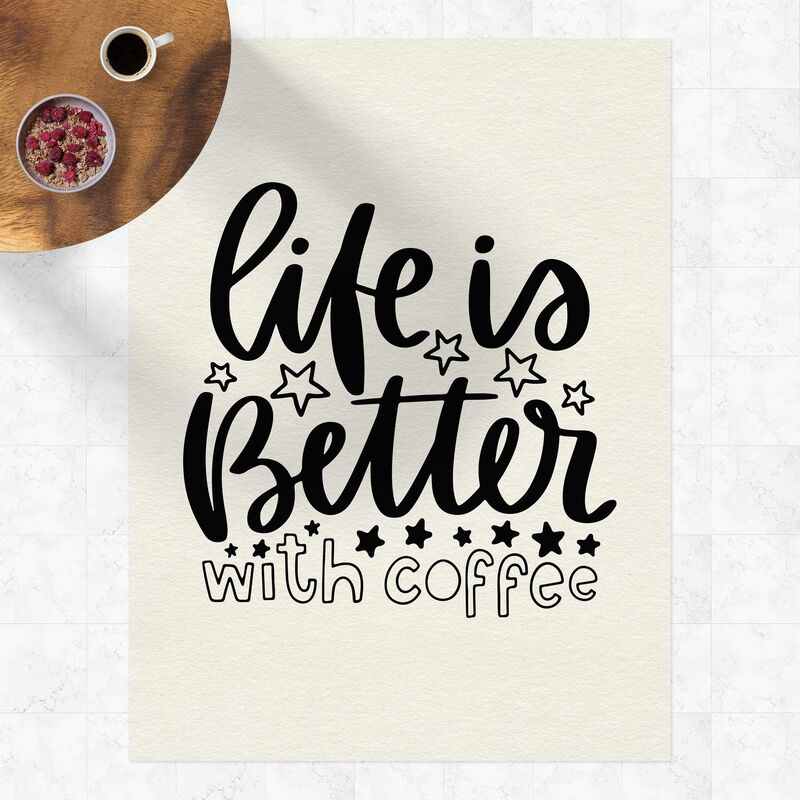 Alfombras vinílicas - life is better with coffee - Alto 4:3 Dimensión LxA: 160cm x 120cm
Alfombras vinílicas - life is better with coffee - Alto 4:3 Dimensión LxA: 160cm x 120cm