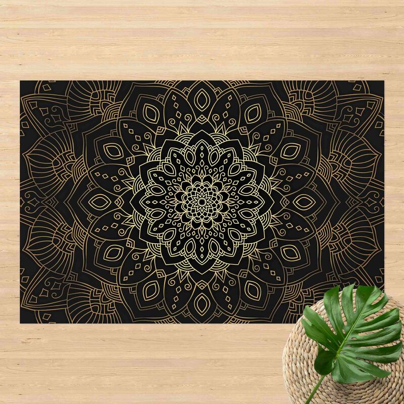 Alfombras vinílicas - Mandala Flower Pattern Gold Black - Apaisado 2:3 Dimensión LxA: 40cm x 60cm
Alfombras vinílicas - Mandala Flower Pattern Gold Black - Apaisado 2:3 Dimensión LxA: 40cm x 60cm