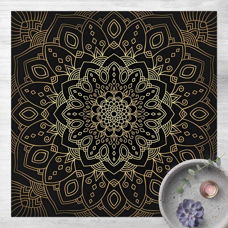 Alfombras vinílicas - Mandala Flower Pattern Gold Black - Cuadrado 1:1 Dimensión LxA: 60cm x 60cm
Alfombras vinílicas - Mandala Flower Pattern Gold Black - Cuadrado 1:1 Dimensión LxA: 60cm x 60cm