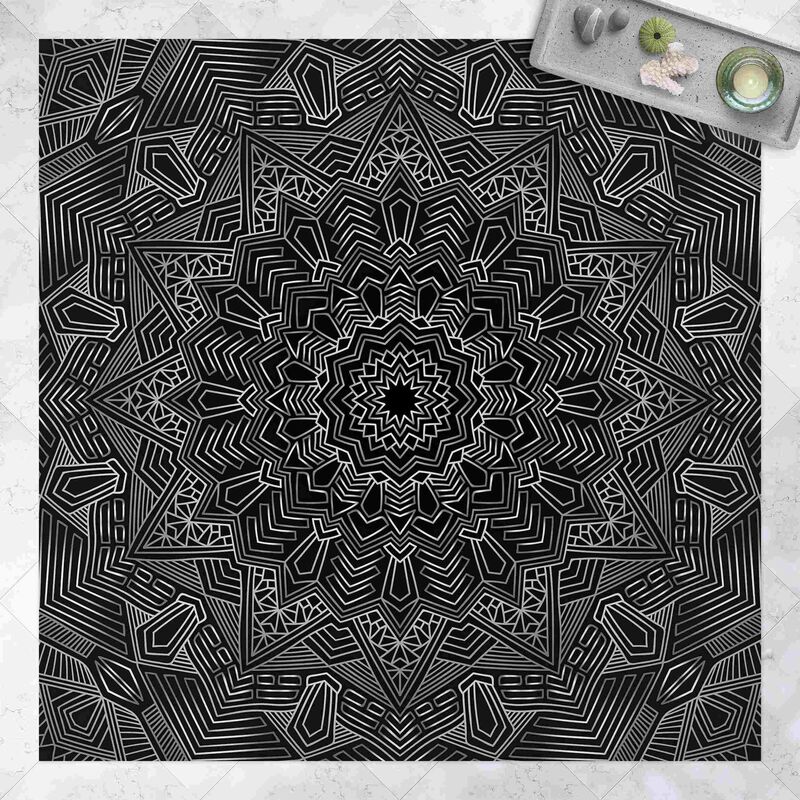 Alfombras vinílicas - Mandala Star Pattern Silver Black - Cuadrado 1:1 Dimensión LxA: 60cm x 60cm
Alfombras vinílicas - Mandala Star Pattern Silver Black - Cuadrado 1:1 Dimensión LxA: 60cm x 60cm
