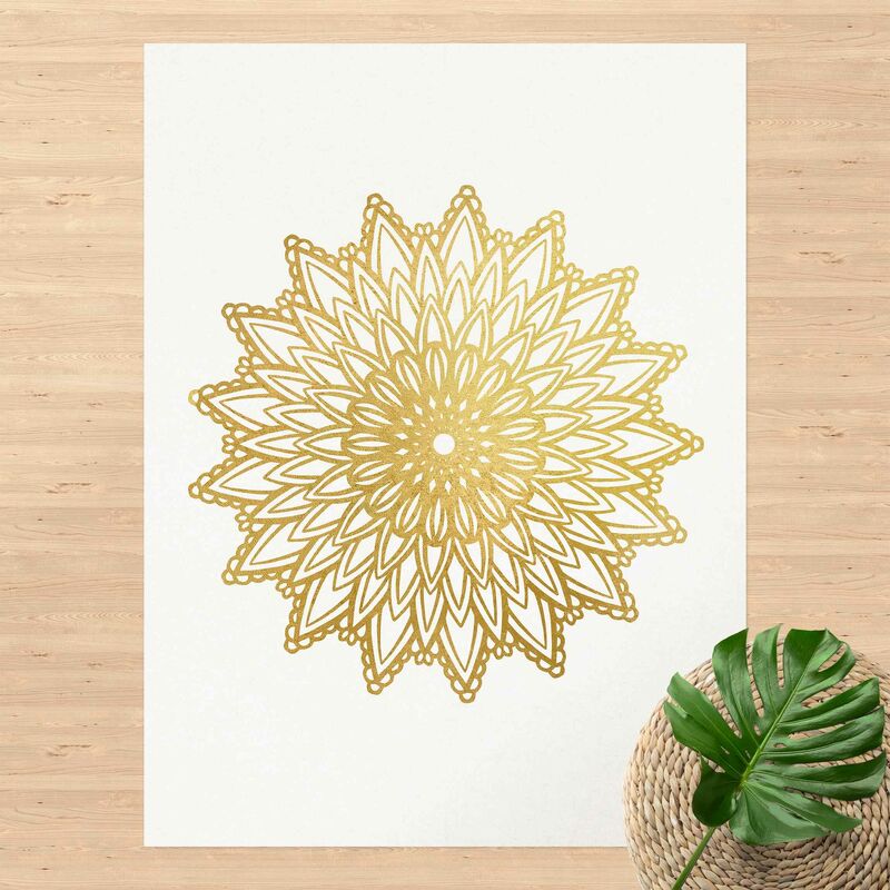 Alfombras vinílicas - Mandala Sun Illustration White Gold - Alto 4:3 Dimensión LxA: 160cm x 120cm
Alfombras vinílicas - Mandala Sun Illustration White Gold - Alto 4:3 Dimensión LxA: 160cm x 120cm