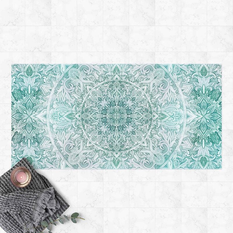 Alfombras vinílicas - Mandala Watercolour Ornament Pattern Turquoise - Apaisado 1:2 Dimensión LxA: 60cm x 120cm
Alfombras vinílicas - Mandala Watercolour Ornament Pattern Turquoise - Apaisado 1:2 Dimensión LxA: 60cm x 120cm