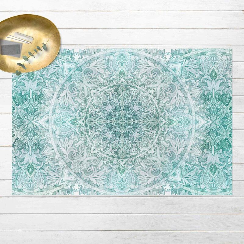 Alfombras vinílicas - Mandala Watercolour Ornament Pattern Turquoise - Apaisado 2:3 Dimensión LxA: 60cm x 90cm
Alfombras vinílicas - Mandala Watercolour Ornament Pattern Turquoise - Apaisado 2:3 Dimensión LxA: 60cm x 90cm