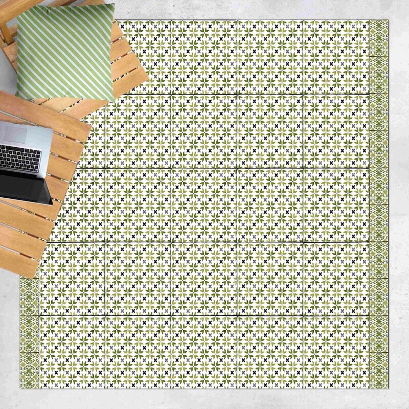 Alfombras vinílicas - Moroccan Tiles Green Flower Petals With Border - Cuadrado 1:1 Dimensión LxA: 100cm x 100cm
Alfombras vinílicas - Moroccan Tiles Green Flower Petals With Border - Cuadrado 1:1 Dimensión LxA: 100cm x 100cm