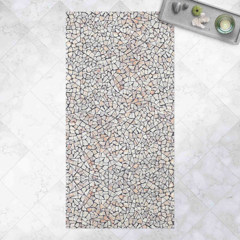 Alfombras vinílicas - Natural Stone Mosaic With Sandy Joints - Alto 2:1 Dimensión LxA: 100cm x 50cm
Alfombras vinílicas - Natural Stone Mosaic With Sandy Joints - Alto 2:1 Dimensión LxA: 100cm x 50cm