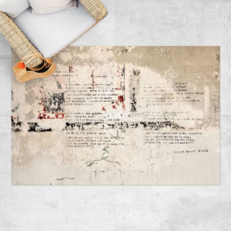 Alfombras vinílicas - Old Concrete Wall With Bertolt Brecht Verses - Apaisado 2:3 Dimensión LxA: 80cm x 120cm
Alfombras vinílicas - Old Concrete Wall With Bertolt Brecht Verses - Apaisado 2:3 Dimensión LxA: 80cm x 120cm