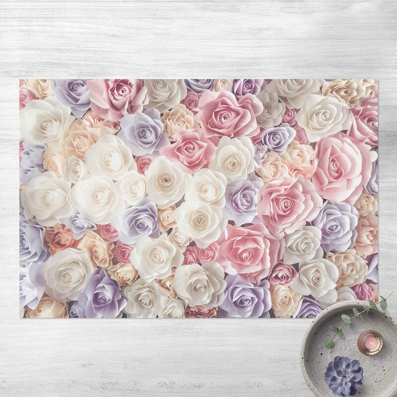 Alfombras vinílicas - Pastel Paper Art Roses - Apaisado 2:3 Dimensión LxA: 140cm x 210cm
Alfombras vinílicas - Pastel Paper Art Roses - Apaisado 2:3 Dimensión LxA: 140cm x 210cm