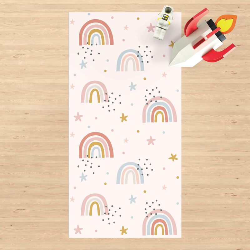 Alfombras vinílicas - Rainbow World With Stars And Dots - Alto 2:1 Dimensión LxA: 80cm x 40cm
Alfombras vinílicas - Rainbow World With Stars And Dots - Alto 2:1 Dimensión LxA: 80cm x 40cm