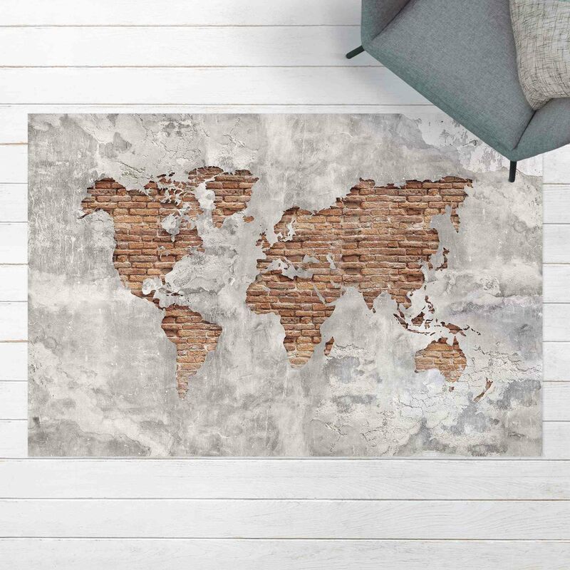 Alfombras vinílicas - Shabby Concrete Brick World Map - Apaisado 2:3 Dimensión LxA: 100cm x 150cm
Alfombras vinílicas - Shabby Concrete Brick World Map - Apaisado 2:3 Dimensión LxA: 100cm x 150cm